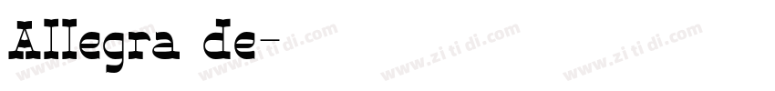 Allegra de字体转换